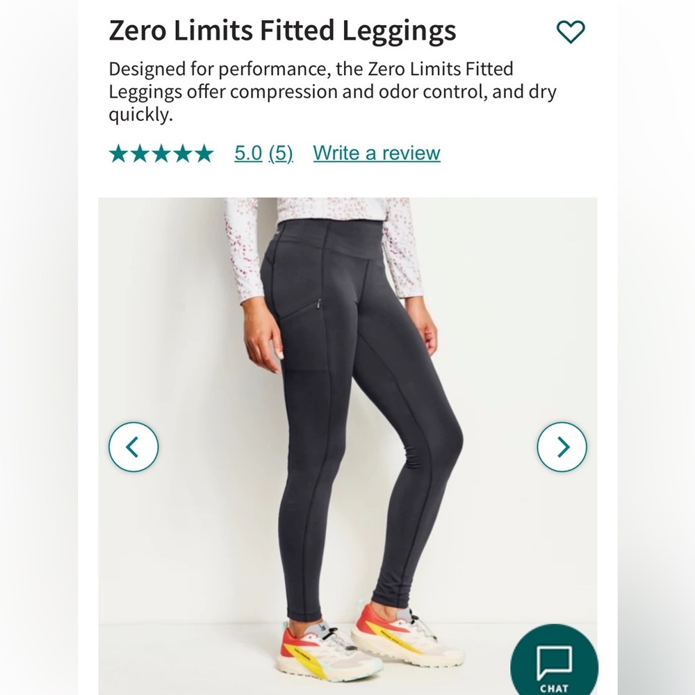 Orvis Women’s Leggings size M Black NWOT